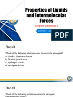 Properties of Liquids and Intermolecular Forces: General Chemistry 2