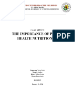 GROUP 8 PHN - Case Study On Importance of A Public Health Nutritionist