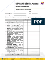 Student Checklist SEd 1