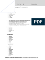 English File 4TH Edition Upper Intermediate - File Test 8B Answer Key