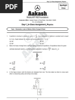 Spotlight - Crux (2023-24) - Day-1 - In-Class Assignment - Physics - (Only Que.)