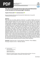 The Role of Onboard Experiencescape and Social Interaction in The Formation of Ferry Passengers' Emotions