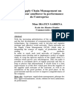 La Supply Chain Management Un Levier Pour Améliorer La Performance de L'entreprise