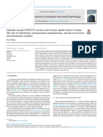 Attitudes Toward COVID 19 Vaccines and Vaccine Uptake - 2022 - Current Research