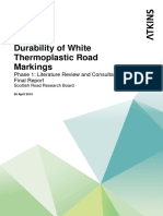 Durability of Thermoplastic Road Markings Final