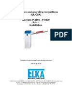 Installation and Operating Instructions (UL/CSA) Barriers P 2500 - P 5000 Installation