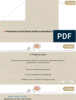 Processos de Influência Entre Os Indivíduos - Influência Social