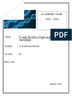 Study of Effect of Light On Plant Growth