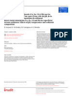 Adsorption Des Métaux Lourds