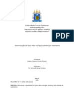 Determinação de Cloro Ativo em Água Sanitária Por Iodometria