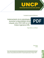 Implementación de La Metodología RCM para Aumentar La Disponibilidad Mecánica Del Volquete Volvo FM13 64R en La Empresa Vickers Ingenieros EIRL