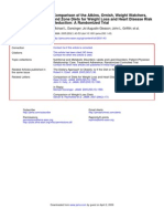 Comparison of The Atkins Ornish Weight Watchers and Zone Diets For Weight Loss and Heart Disease Risk Reduction