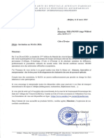 Lettre D'invitation Journalistes MEANGNIN Ange Wilfred