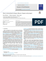 Time in International Strategic Alliances - Progress and Prospect