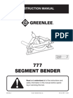 Manual Fabricante Curvadora Greenlee 777