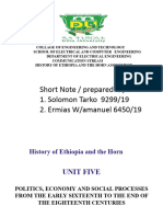 Short Note / Prepared By: 1. Solomon Tarko 9299/19 2. Ermias W/amanuel 6450/19