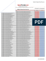 Daikin AC Spare Parts Price List