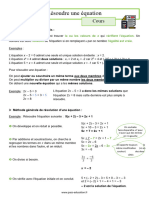 Cours Résoudre Une Équation - 4ème