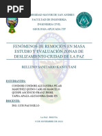Relleno Sanitario Kantutani - Informe Geologia - Fenómenos de Remoción en Masa