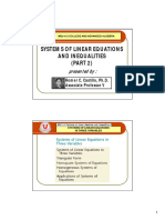 BSEd Math MEd 112 21 Systems of Linear Equations and Inequalities 2 Compatibility Mode