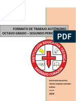 Formato de Trabajo Autónomo Octavo Grado - Segundo Periodo 2024