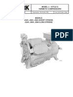 Model J Style G Hermetic Compressors: Maintenance