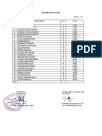 Daftar Nilai PTS Pjok Kelas 3