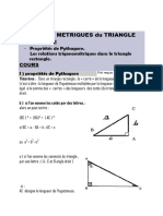 Relations Metriques Du Triangle Rectangle