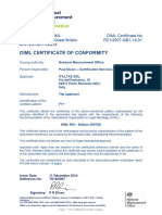 Oiml Certificate of Conformity