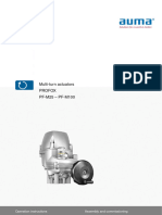 Multi-Turn Actuators Profox PF-M25 - PF-M100: Assembly and Commissioning Operation Instructions