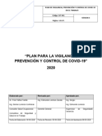 Plan de Vigilancia, Prevención y Control de Covid-19 en El Trabajo V0 ISISA