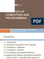 Lecture 1 Overview of Computers and Programming