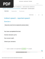 Indirect Speech - Reported Speech - Test-English