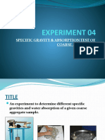 CE 342 TN Engg II Lab-4 Specific Gravity and Absorption Test of Coarse Aggregate