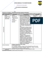 ACTIVIDAD DE APRENDIZAJE Lunes 04 DE OCTUBRE