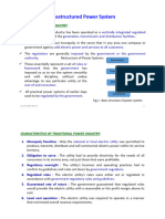 Restructure of Power Systems