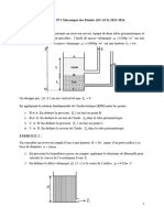 FICHE TD 1 Mécanique Des Fluides