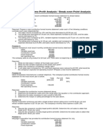 Topic 4 Cost-Volume-Profit Analysis & Break-Even Point Analysis CE