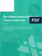 The 12 Most Common HR Mistakes