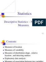 Descriptive Statistics - Numerical Measures