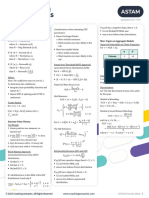 Astam Formula Sheet