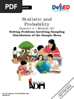 Solving Problem Involving Sampling Distribution of The Sample MeansApril 16 2024