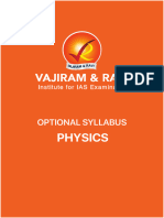 UPSC Physics Optional Syllabus