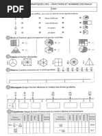 Evaluation CM1 Fractions, Fractions Décimales, Nombres Décimaux, Calcul Avec ND