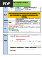 4º Grado - Actividad #05 - Eda #05 - (Analizamos Las Potencialidades Alimenticios de Las Ecorregiones y La Acciòn de Las Comunidades Rurales) .