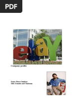 Company Profile: Name: Pierre Omidyar Title: Founder and Chairman