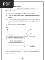 Perfectly Competitive Market