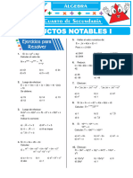 Productos Notables I para Cuarto Grado de Secundaria