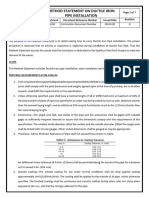 Method Statement On Ductile Pipe