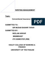 Conventional Insurance vs. Takaful